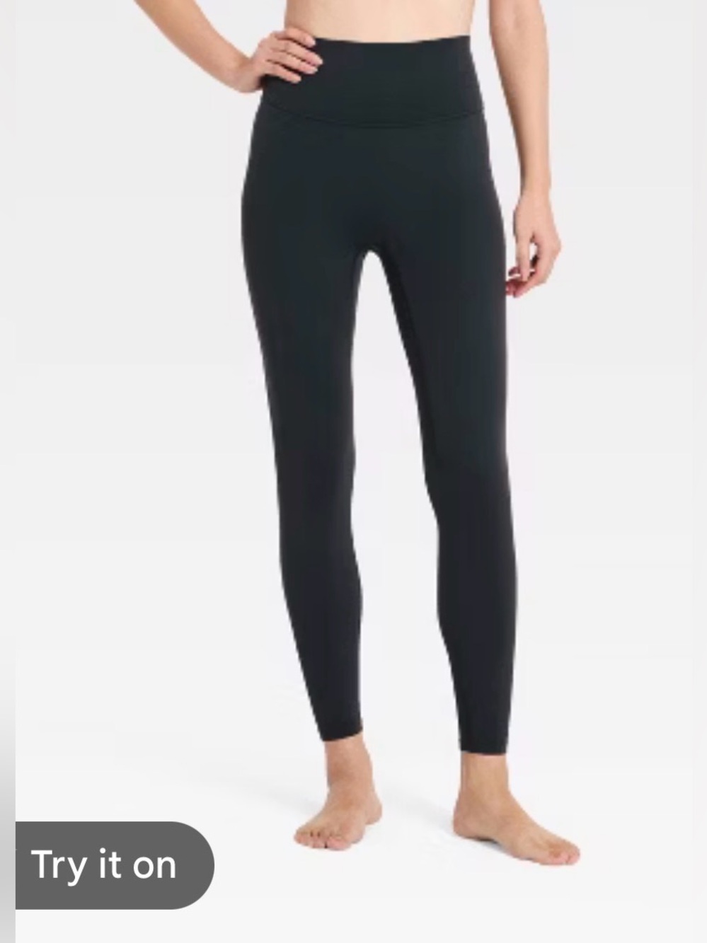 High-Rise Black Women's Leggings - Slim Fit